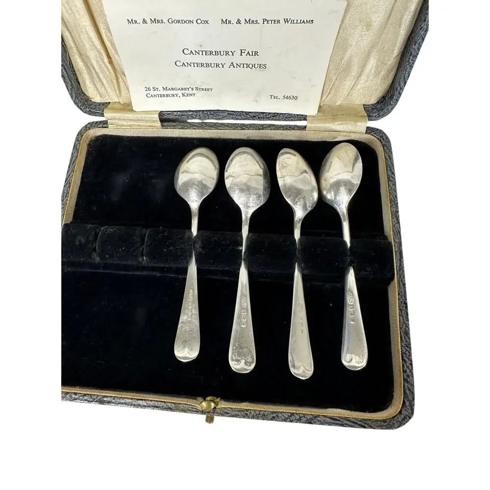 Douglas Pell Sterling Silver Spoons 1977 Jubilee London Hallmark Set